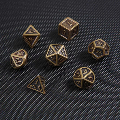 7PCS Metal Dice Bronze