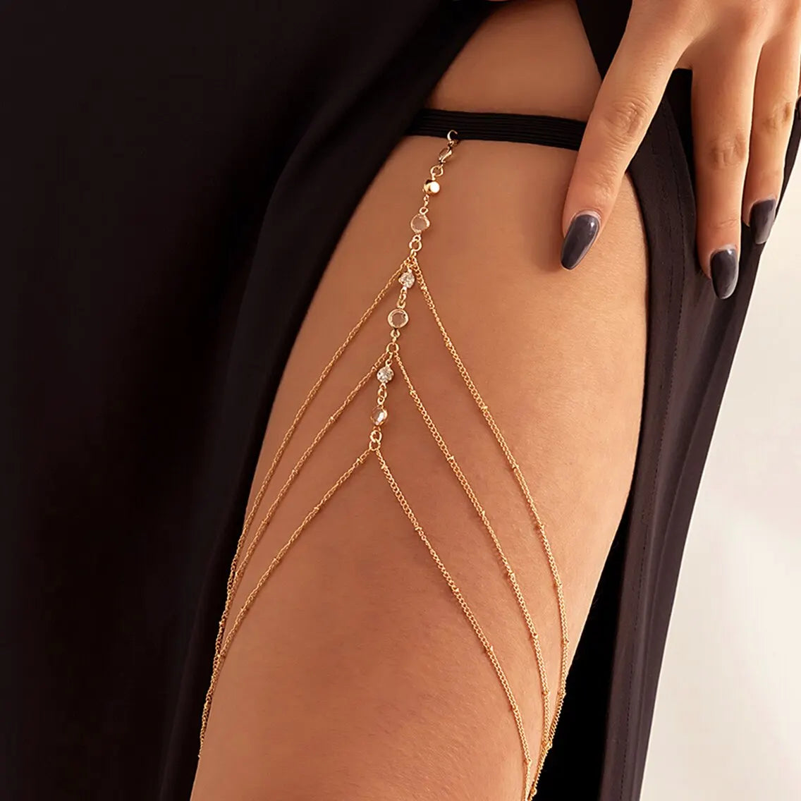 Women's Elastic Gothic Thigh Chain