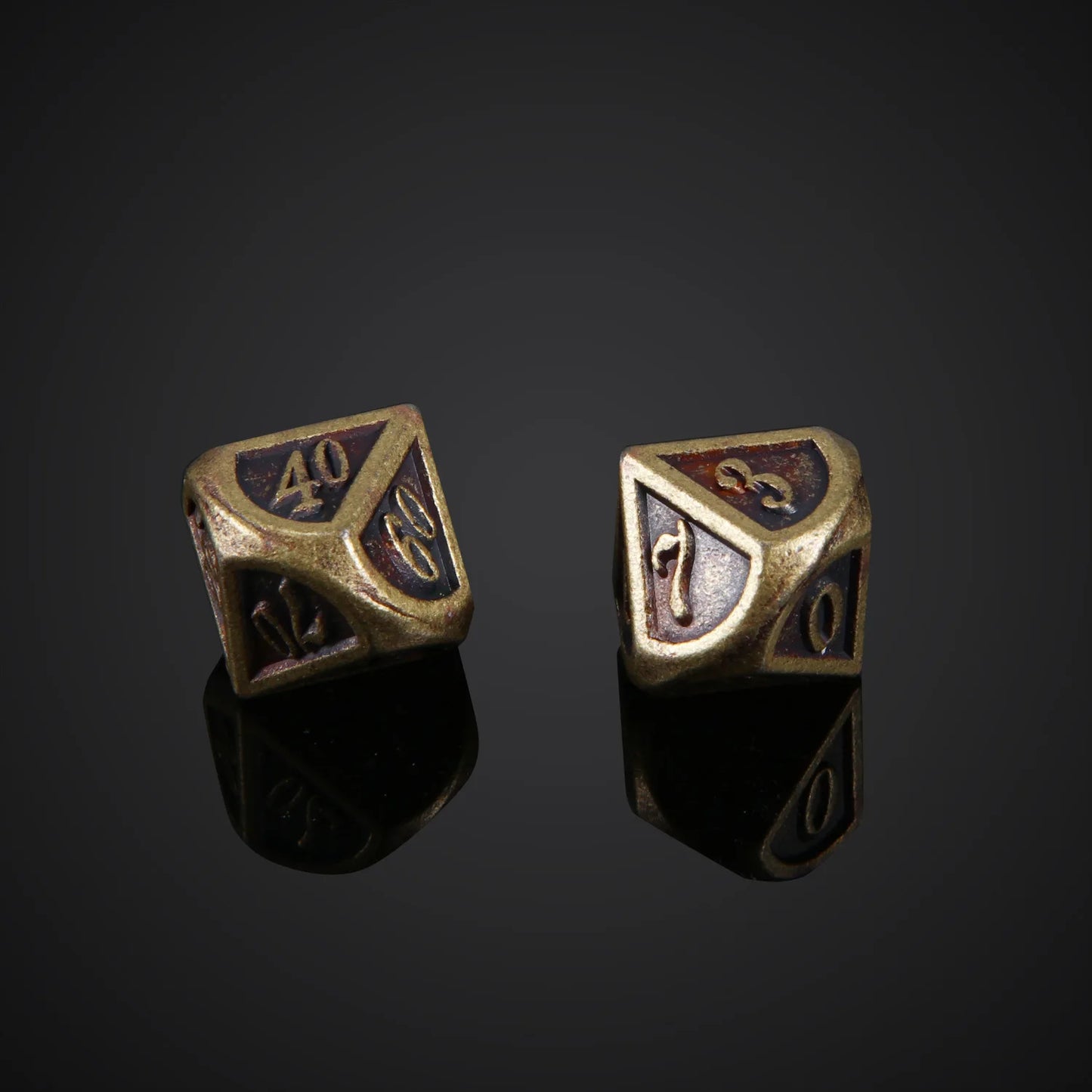 7PCS Metal Dice Bronze