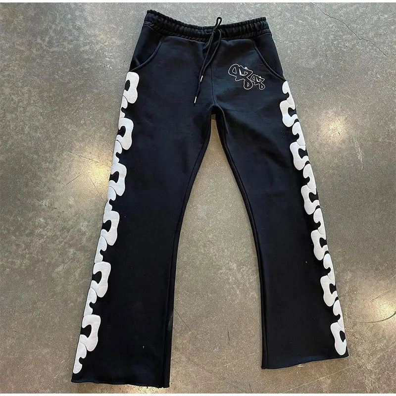 Y2k Street Printed Flared Pants Unisex